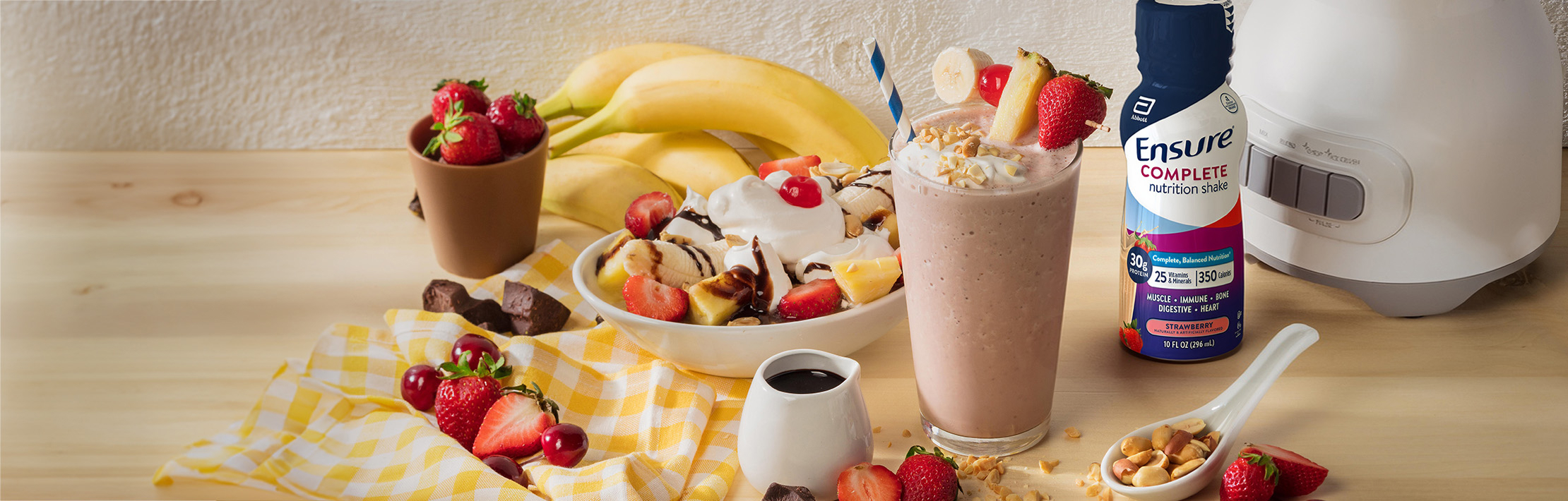 Ensure-complete-banana-split-smoothie-recipe