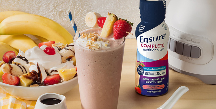 Ensure-complete-banana-split-smoothie-recipe