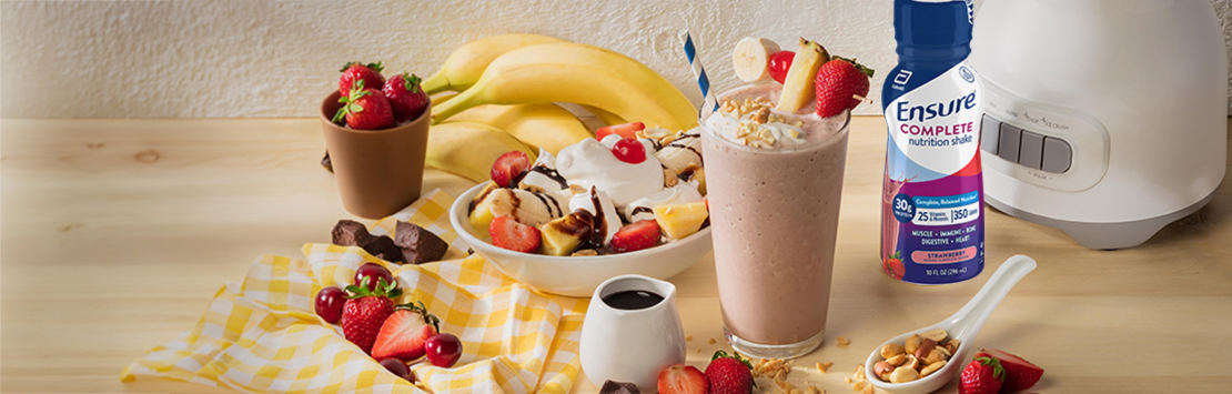 Ensure-complete-banana-split-smoothie-recipe
